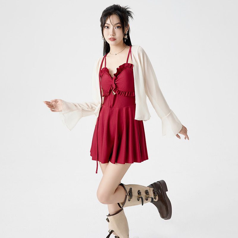 宽松遮肉大码裙式小清新