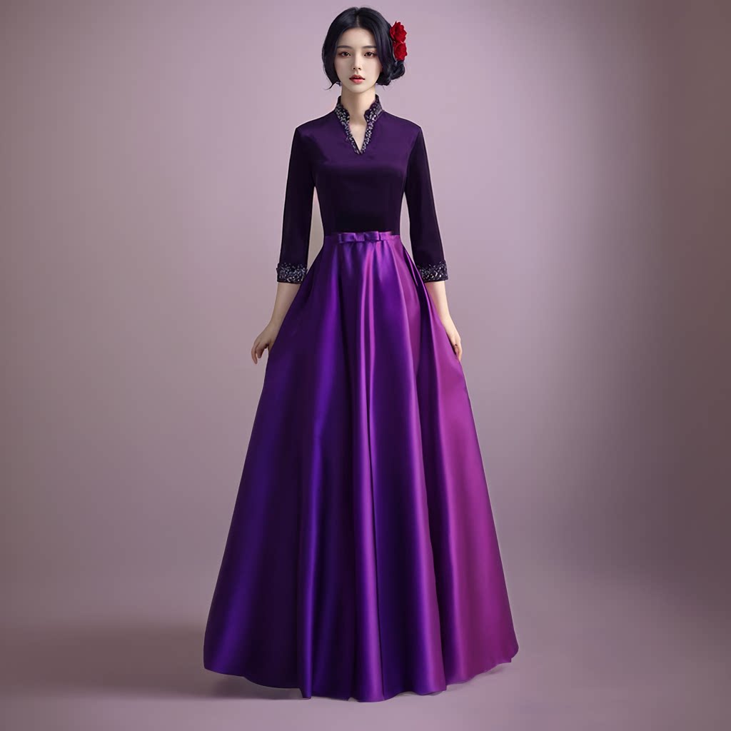 宴会晚礼服女长裙新款修