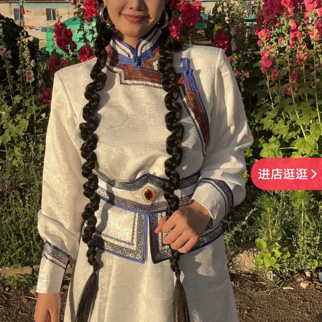 蒙古袍女演出舞蹈服日常