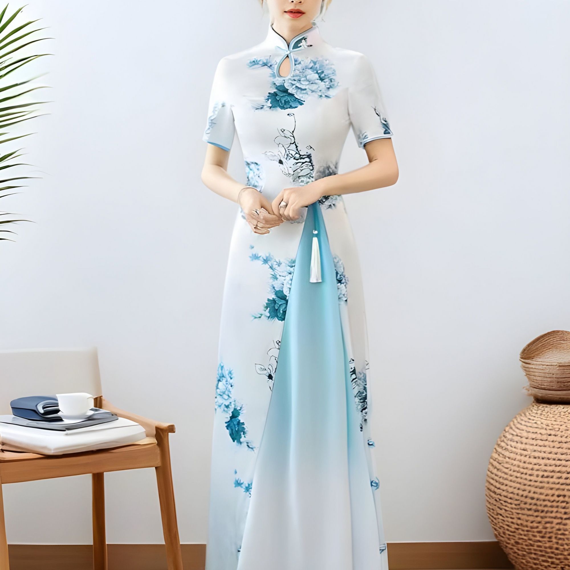 走秀旗袍奥黛高端修身改