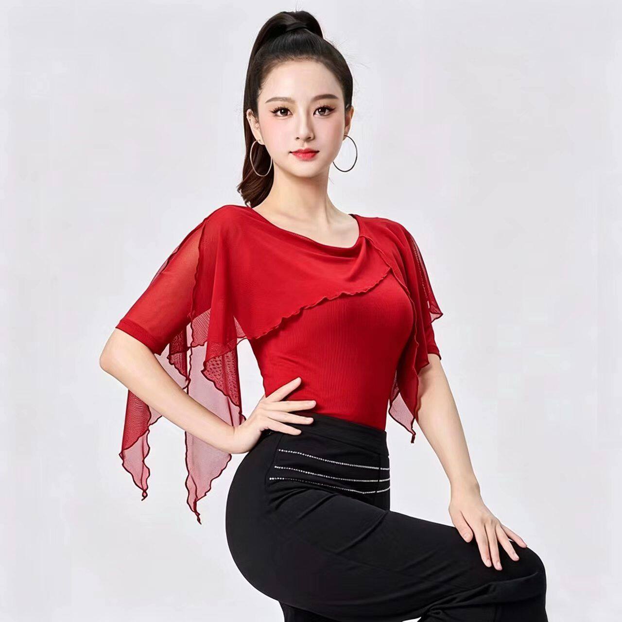 跳舞上衣女单件新款摩登