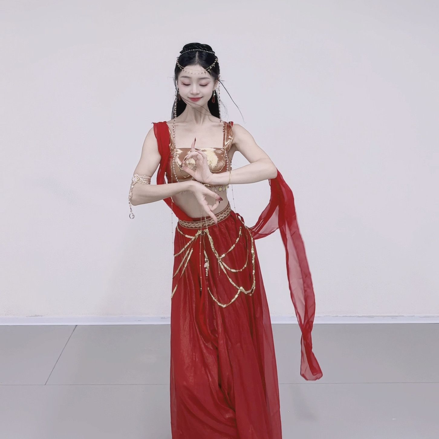 练功服唐风吊带身韵披肩