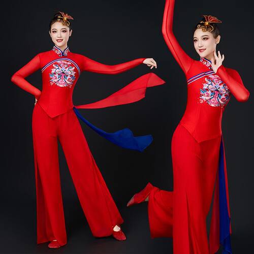 陕北秧歌服扇子舞腰鼓舞