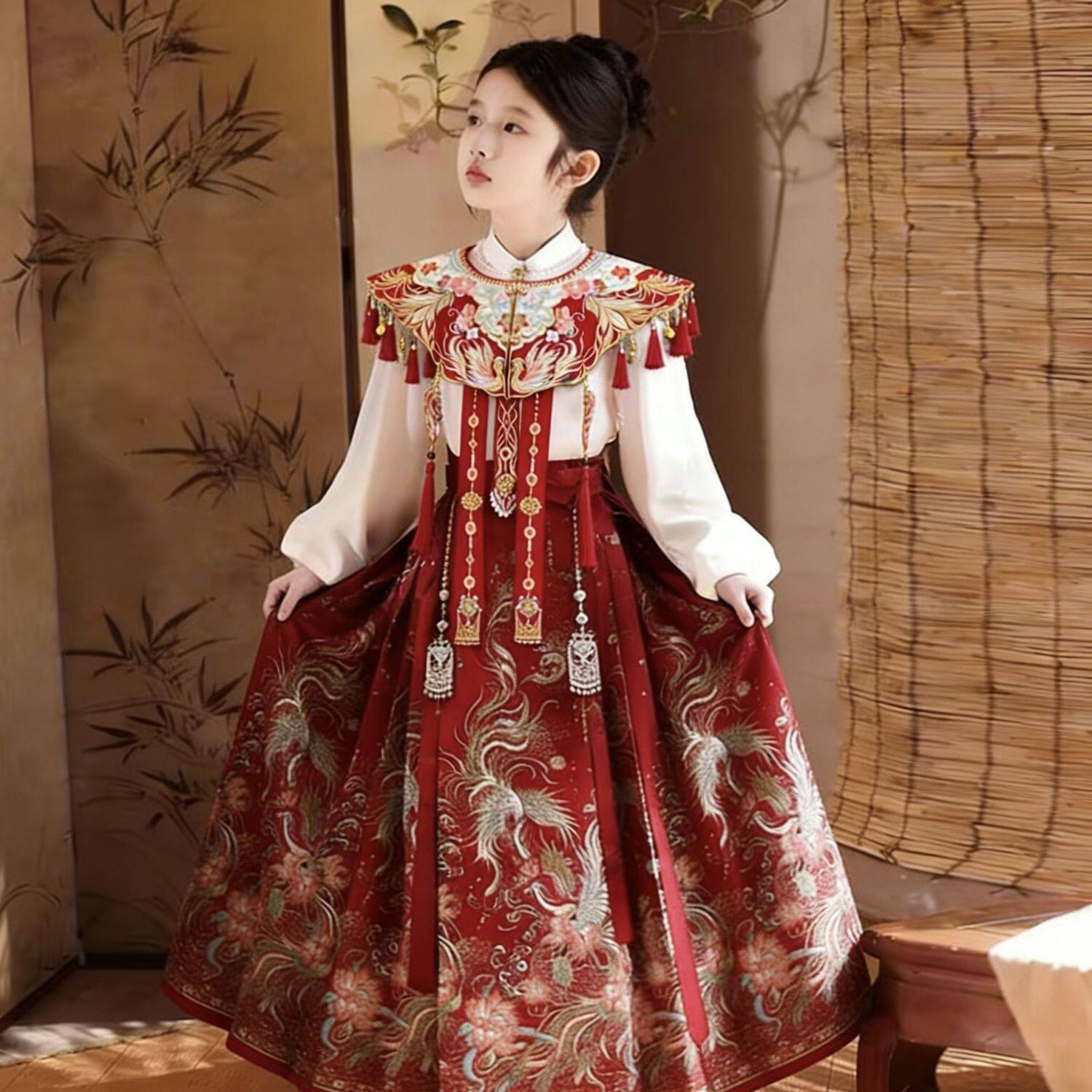 女童新款汉服拜年加绒加