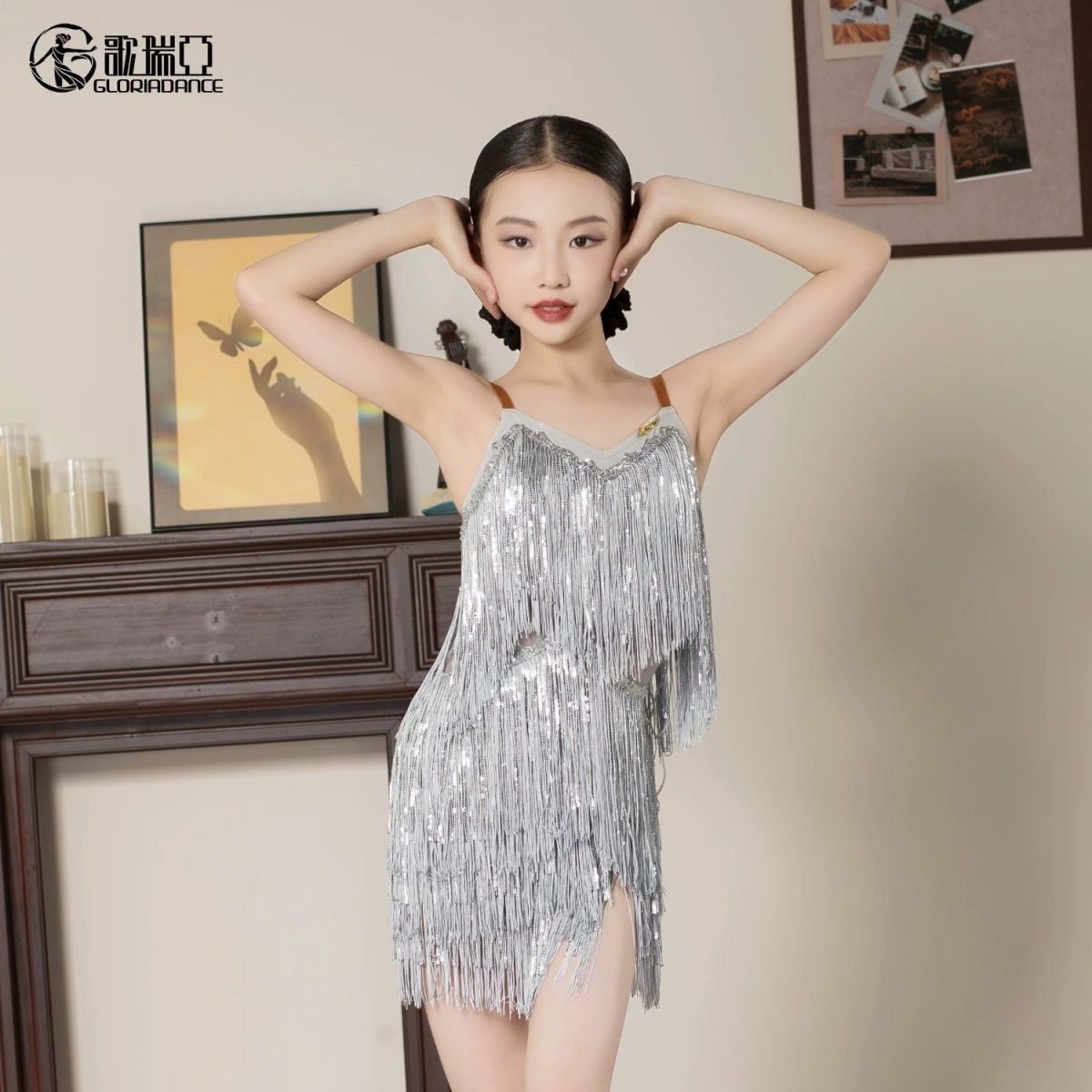 歌瑞亚拉丁舞服女儿童新