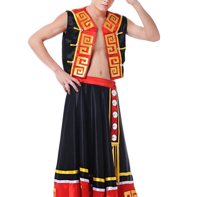 彝族演出服男装成人舞蹈