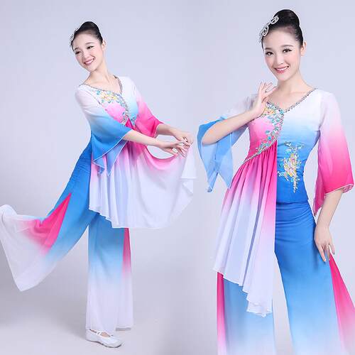 新款秧歌演出服中老年扇