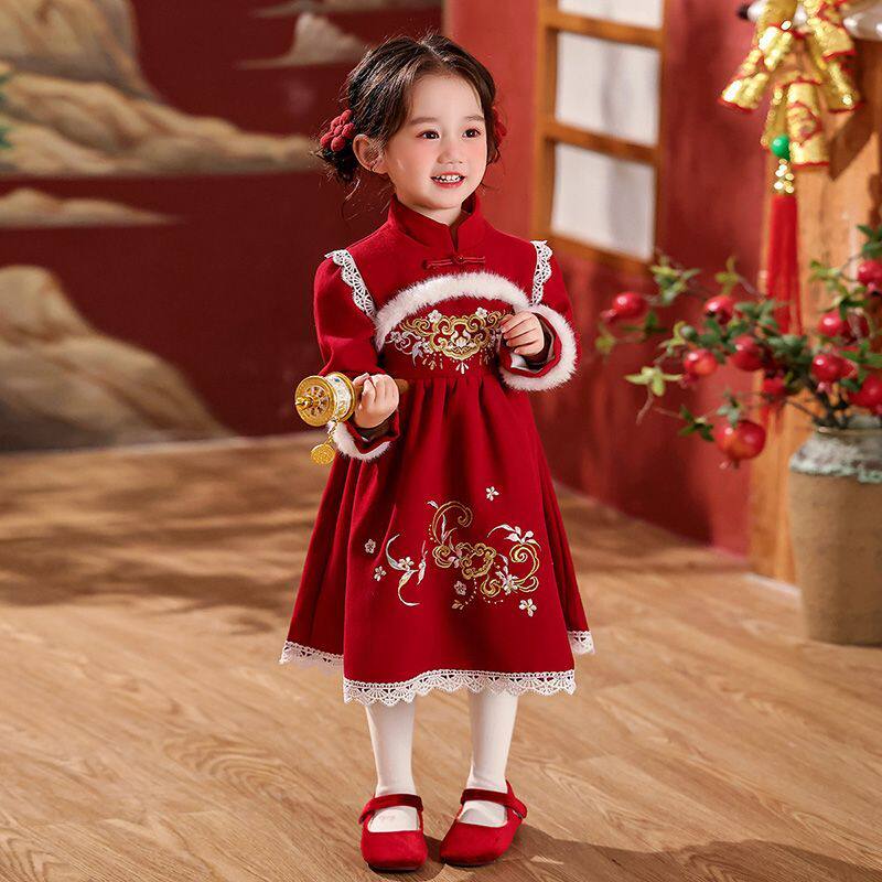 新款汉服女童连衣裙女孩