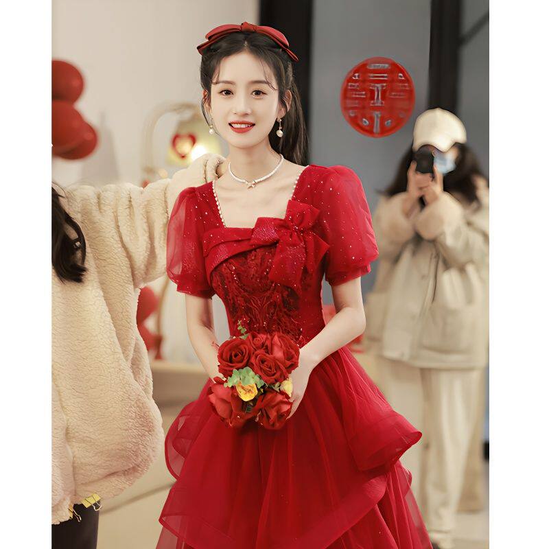 新娘敬酒服2023新款结婚订婚出阁宴礼服女高级感宴会气质平时可穿