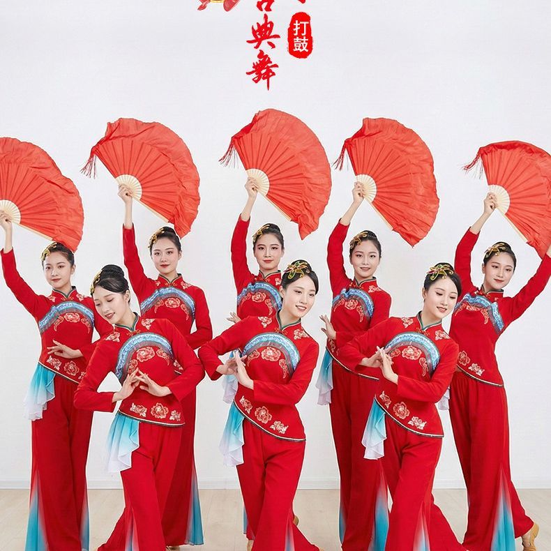 胶州秧歌腰鼓演出服新款