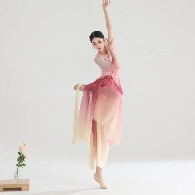 古典舞蹈服女飘逸纱衣中