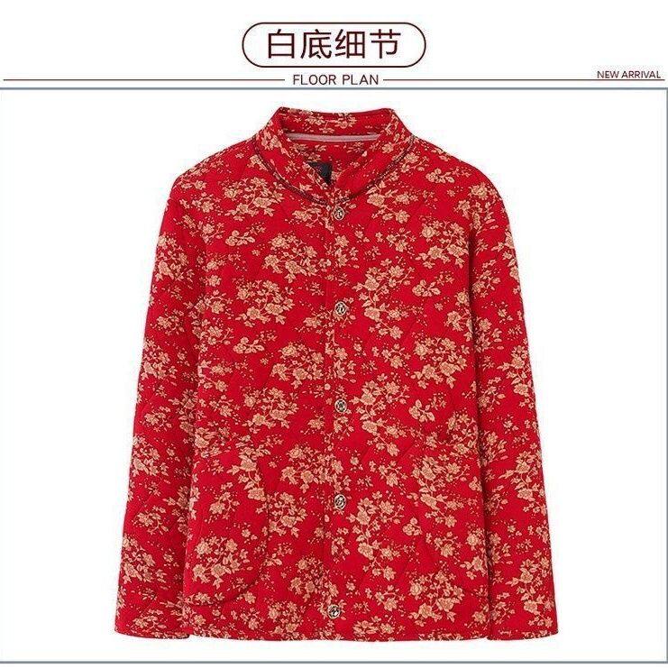 中老年女冬装驼绒棉衣妈