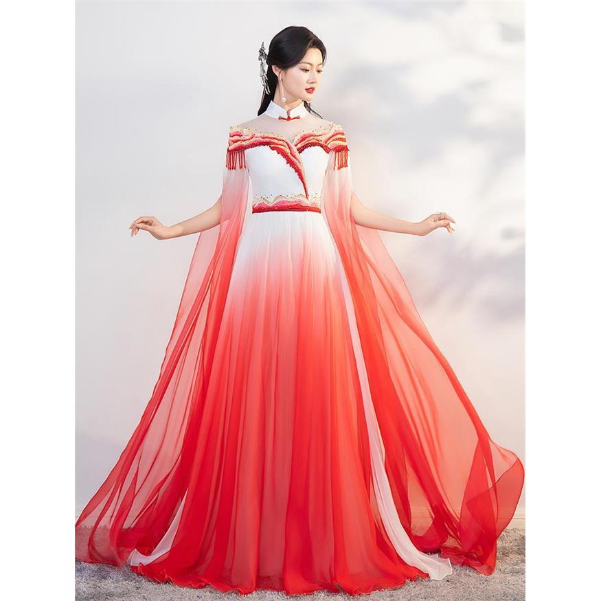 中国风大合唱演出晚礼服