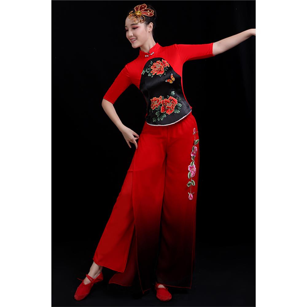 秧歌服演出服新款打鼓舞