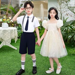 六一儿童演出服女童舞蹈蓬蓬裙男童礼服小学生毕业大合唱表演服装