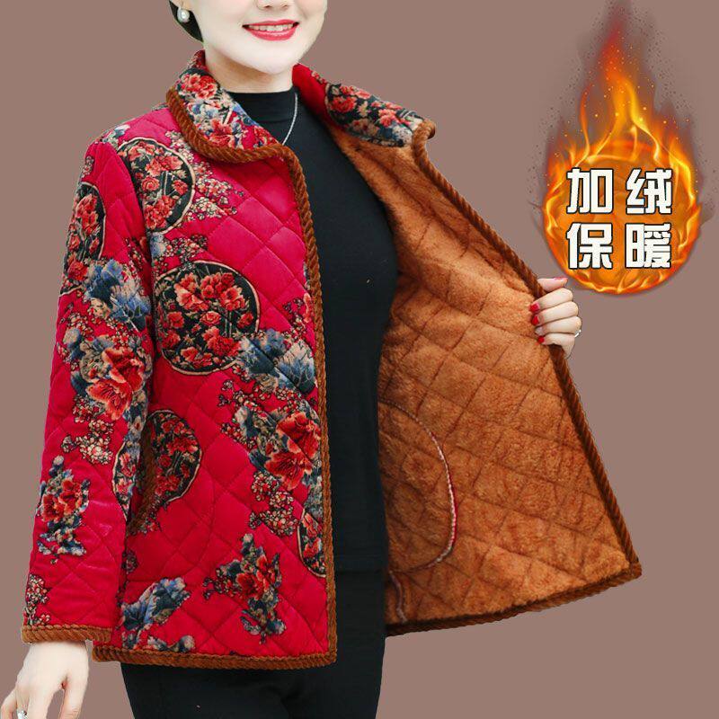 妈妈秋冬棉衣保暖花色棉