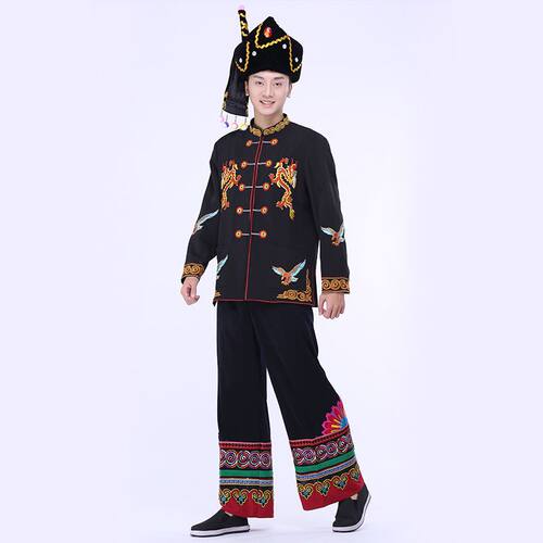 凉山彝族男装传统重工刺