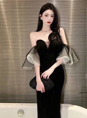 赫本风晚礼服裙女气质轻