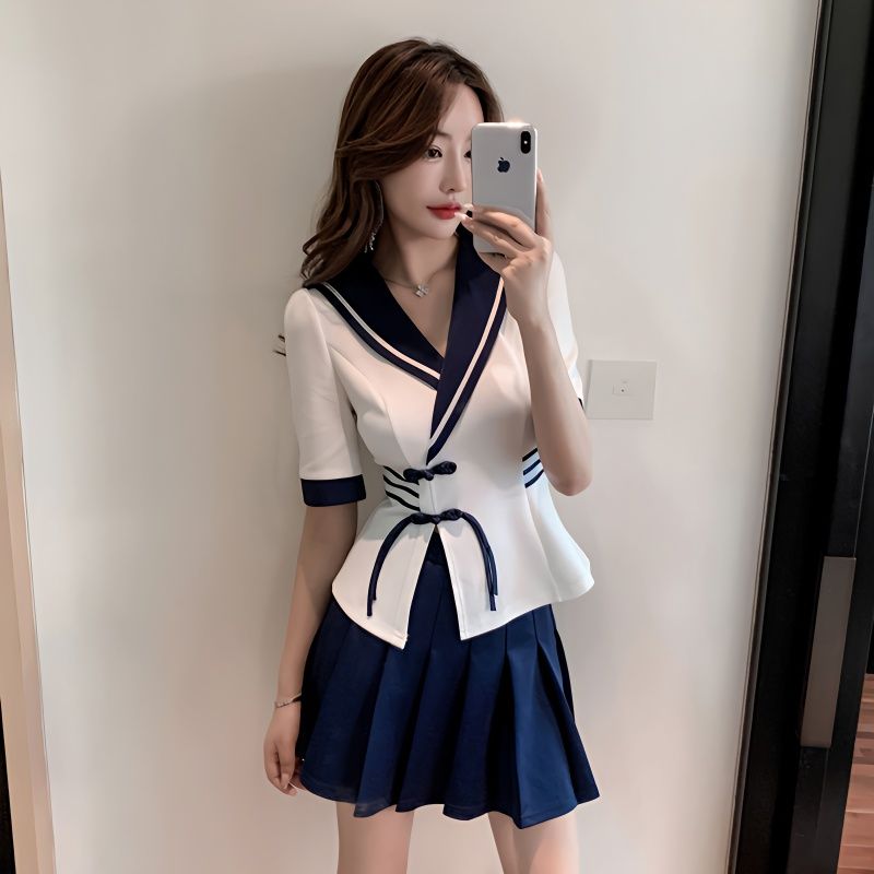 美容院养生师工作服女学