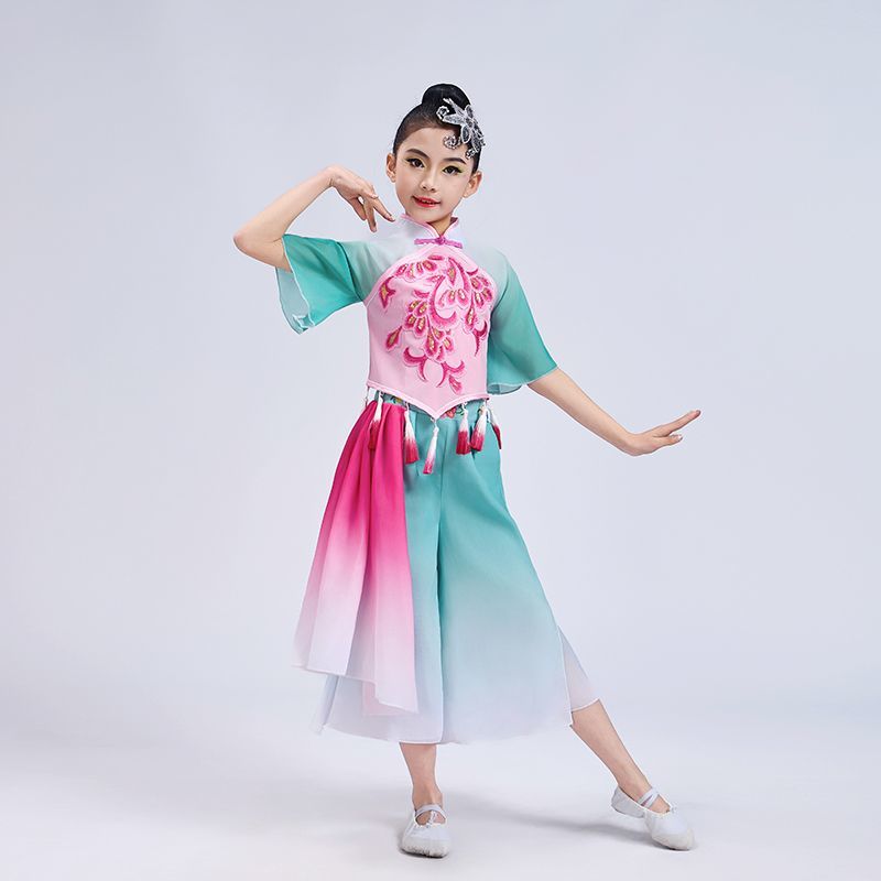 儿童胶州秧歌服演出服女