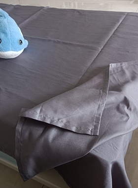 纯棉缎纹床单被套深灰色学生宿舍160x220cm
