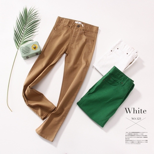 160 山东纺织品儿童裤 110 纯棉斜纹梭织布中大童四色休闲裤 子原