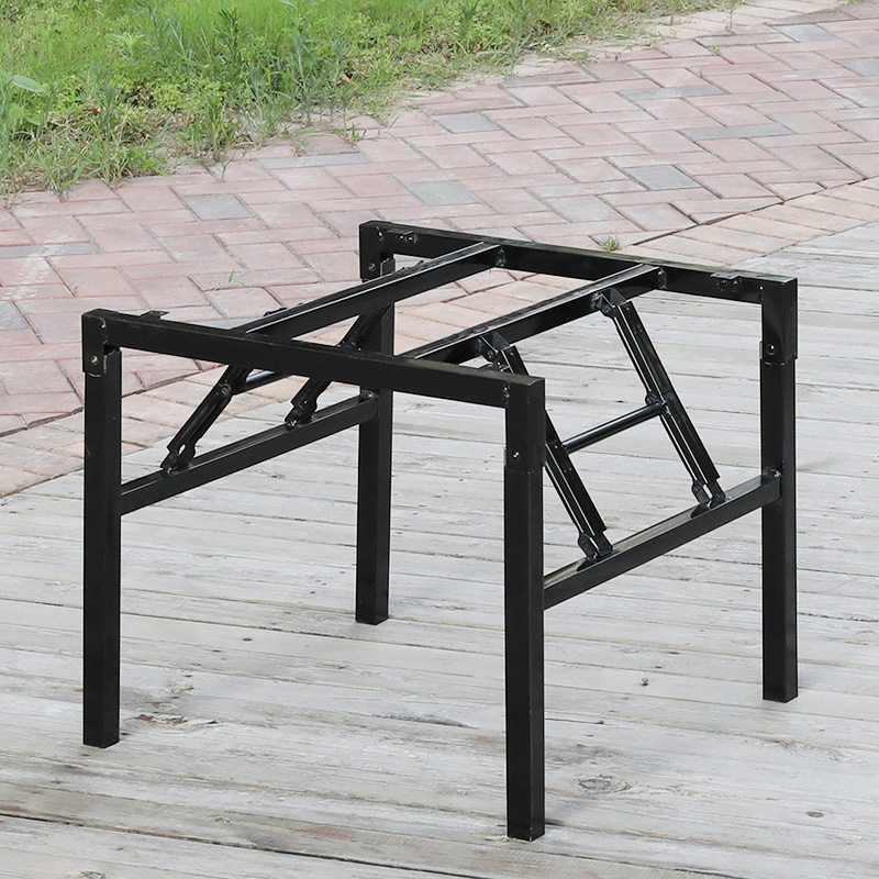 黑/灰 正方形可折叠架子桌腿支架方桌子架折叠餐桌脚架金属桌子腿