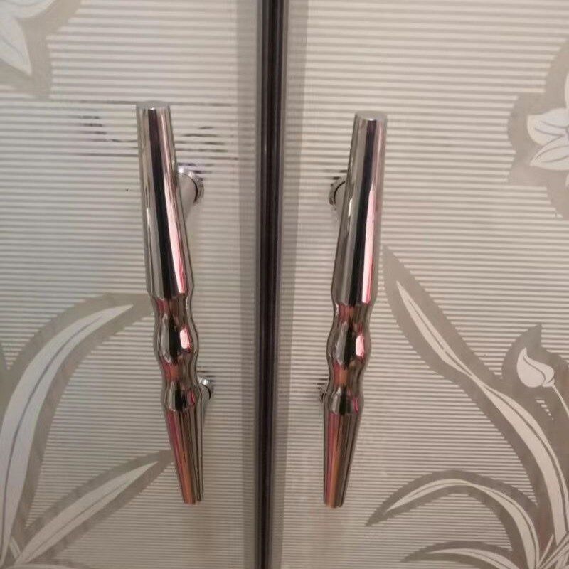 淋浴房拉手圆弧浴室门把手不锈钢304卫生间玻璃门移门把手孔距145