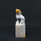 巴林石印章石料篆刻瑞兽雕钮印章20 20mm