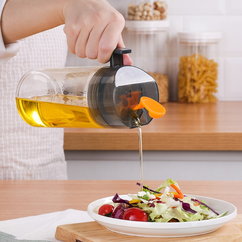 玻璃油壶重力油瓶厨房家用油壸自动开合调料不挂油酱油防漏油罐壶