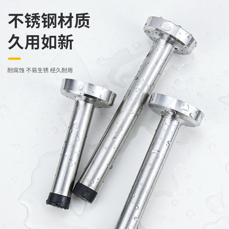 免打孔不锈钢加长门档家用门吸门顶卫生间门挡器门碰防撞门阻神器