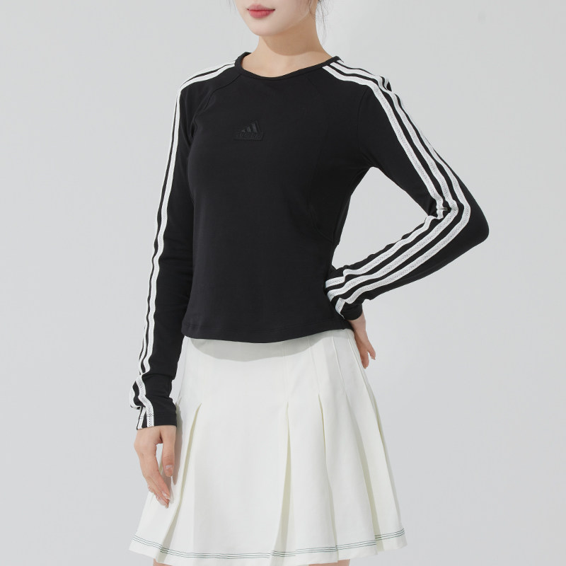 Adidas阿迪达斯女装2025秋季新款W 3S TEE运动休闲长袖T恤JN0755