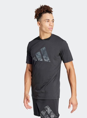 adidas阿迪达斯2024春季新款男装运动健身上衣短袖T恤IM7451