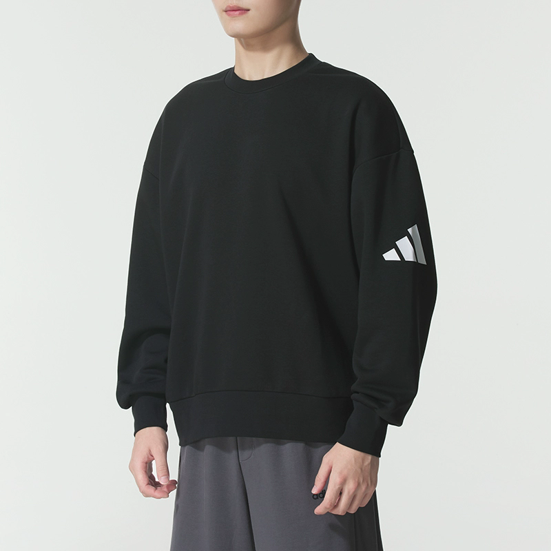 Adidas阿迪达斯男装2025秋季新款M SWT FL套头圆领卫衣JF3542