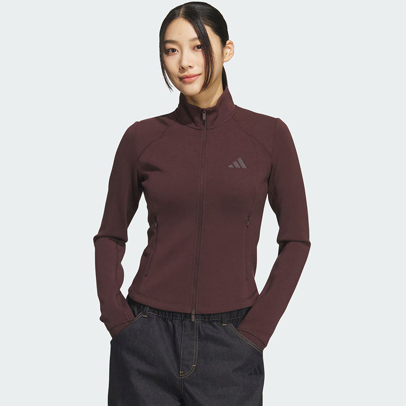 Adidas阿迪达斯女装2025冬季新款W SLIM KNIT JKT梭织夹克KF2508