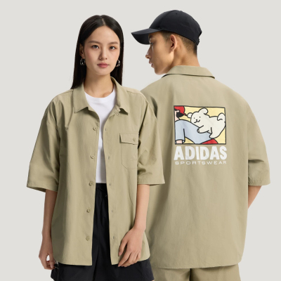 Adidas阿迪达斯男女装2026夏季新款GFX SS WV SHIR休闲衬衫KR5075