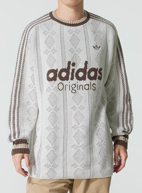 Adidas阿迪达斯三叶草男装2025冬季新款RS U SWEATER套头衫KS5956
