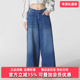 2025秋季 新款 DENIM Adidas阿迪达斯三叶草女裤 WIDE牛仔长裤 JV7454