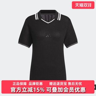 POLO翻领POLO衫 Adidas阿迪达斯女装 KNIT 新款 JG1379 2025春季
