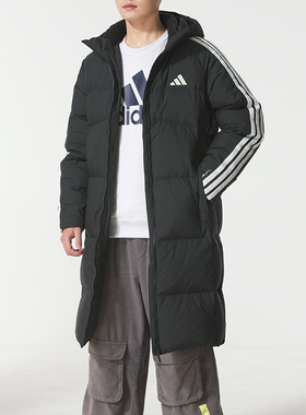 Adidas阿迪达斯男装2025冬季新款3S L DOWN JKT长款羽绒服KC2498