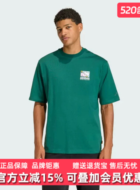Adidas阿迪达斯男装2026夏季新款M ANI POP BK T休闲T恤KE4339