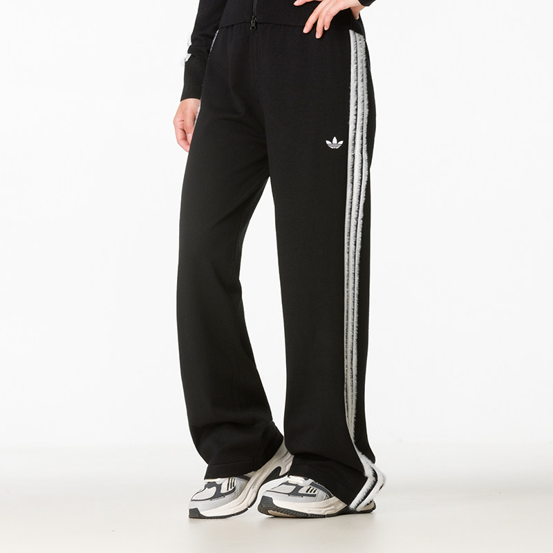 Adidas阿迪达斯三叶草女裤2026秋季新款KNIT FB TP针织长裤KS9363