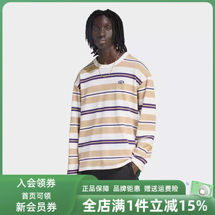 Adidas阿迪达斯三叶草男装2026春季新款GRAPHIC LS长袖T恤KS6849