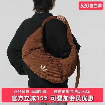 Adidas阿迪达斯三叶草女包2025冬季新款SHLDR BAG L单肩包KT0860