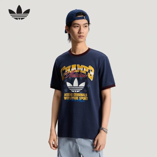 Adidas阿迪达斯三叶草男装2026夏季新款RINGER TEE运动T恤LE7356