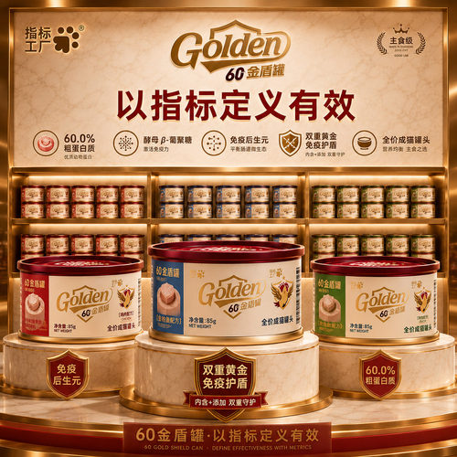 指标工厂60金盾罐猫罐头免疫后生元高蛋白主食罐湿粮