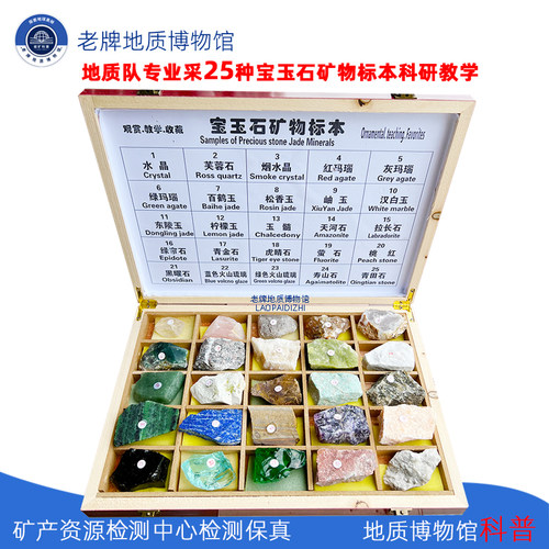 25种天然原矿石头宝玉石矿物标本
