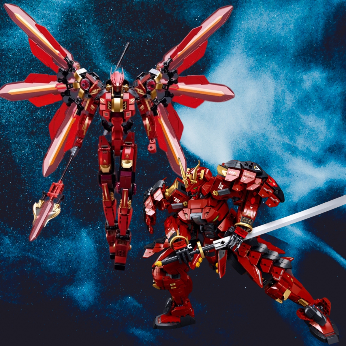 环太平洋机甲模型拼装玩具暗黑流浪者积木浩克黑科技乐高机甲儿童