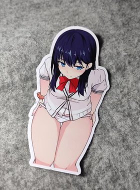 卡通老婆酱改装汽车摩托动漫反光贴贴纸痛车小窗车贴D2401