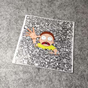 瑞克莫迪汽车摩托改装车贴后窗划痕遮挡touge漂移机车摩托D1678